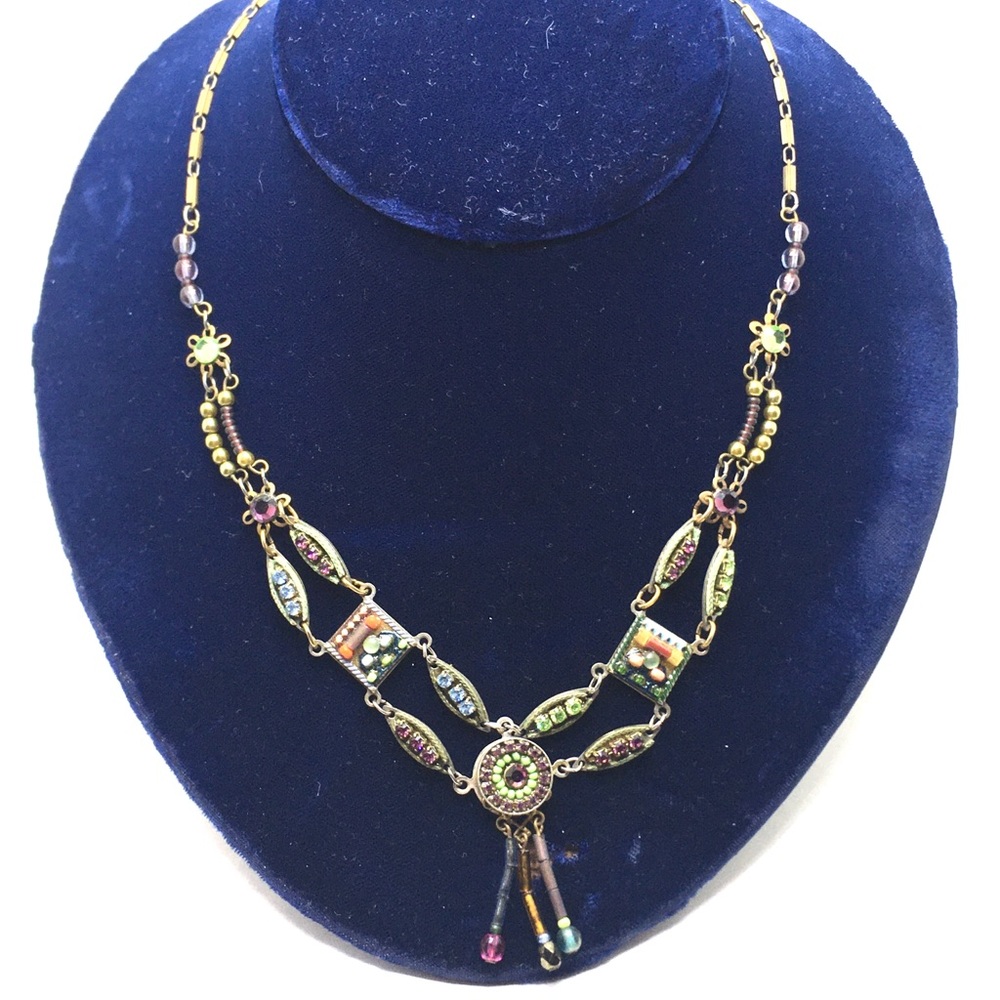 Signed ADaYa jewelry. Gorgeous Hand Made Adaya Necklace Swarovski Crystals - Picture 5 of 5